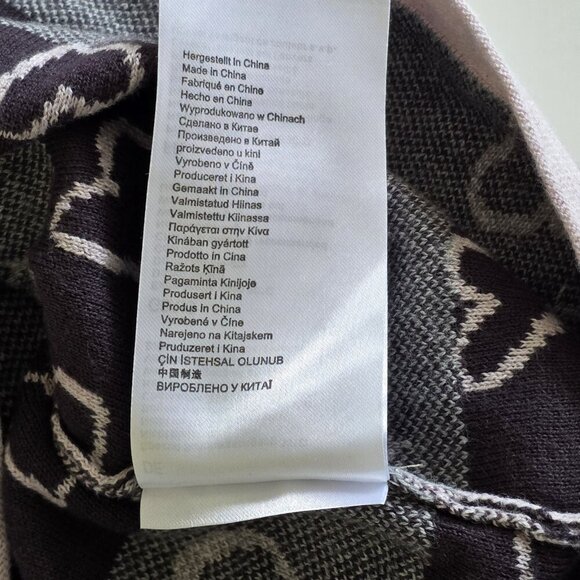 Olsen Sweater Womens US 8 Lavender Heart Shapes AOP LS V Neck Cotton Boho Casual - Picture 14 of 16